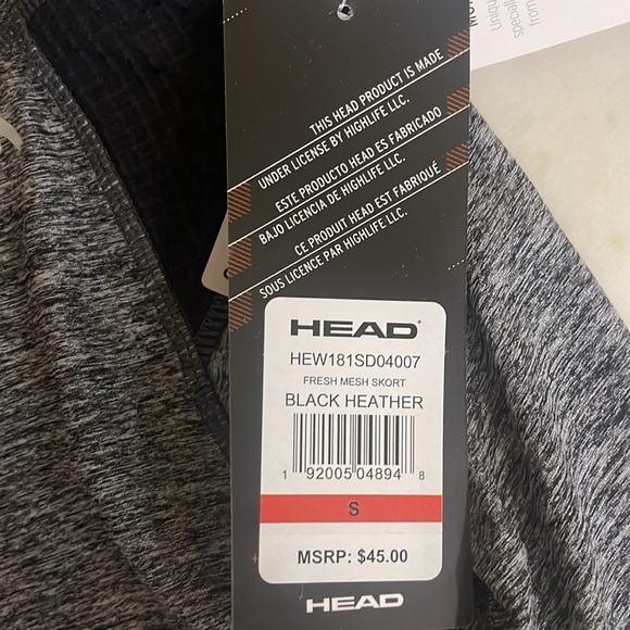 Women's "HEAD" Skort size small in Black Heather - Picture 7 of 8
